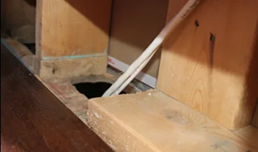 Same duct opening after cleaning